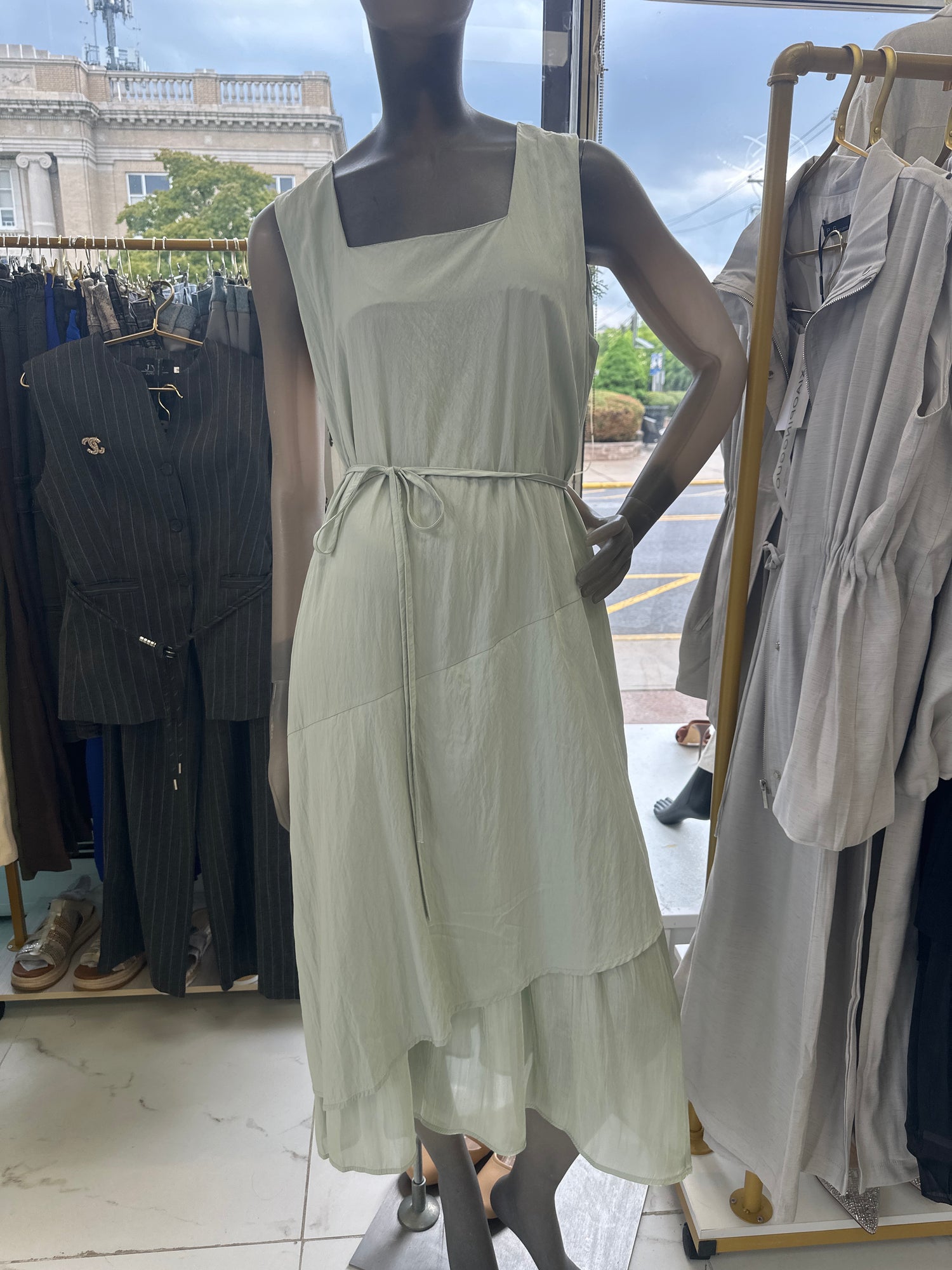 The "Layered Ease" Midi Dress