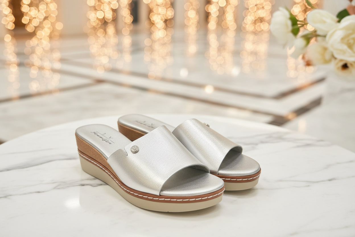 The “Vacay” Platform Wedge Slide