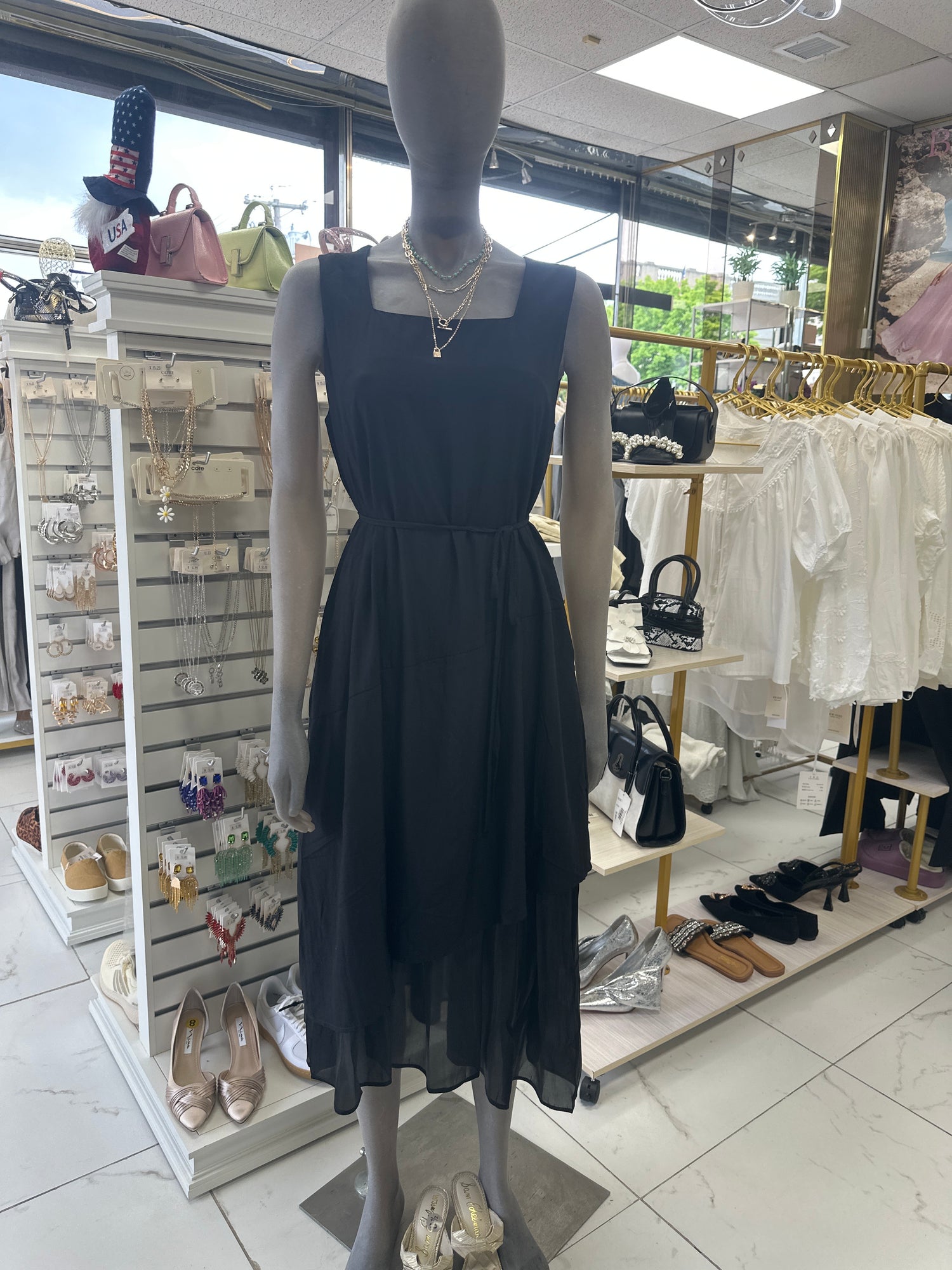 The "Layered Ease" Midi Dress