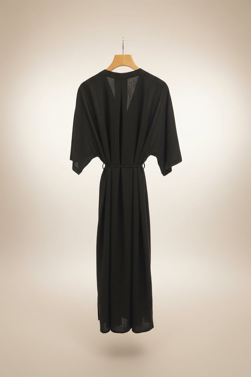 The Linen Breeze Kaftan Maxi Dress - Old Money Resort Dress