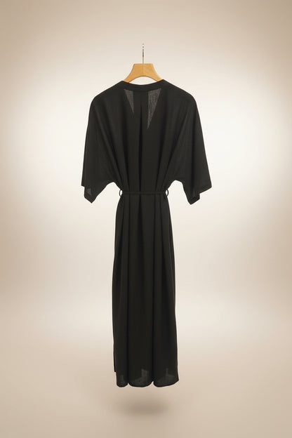 The Linen Breeze Kaftan Maxi Dress - Old Money Resort Dress
