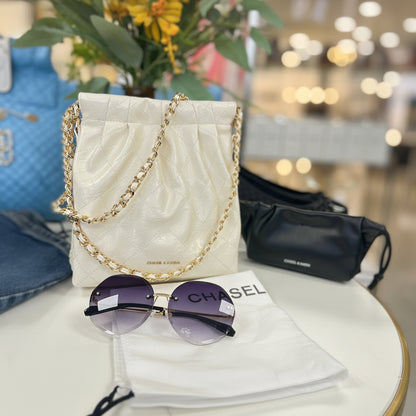 The CHASEL &amp; KARIN Quilted Luxe Chain Bag - 2-in-1 Set