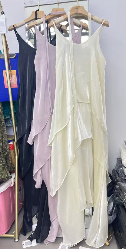 The "Waterfall" Tiered Slip Maxi