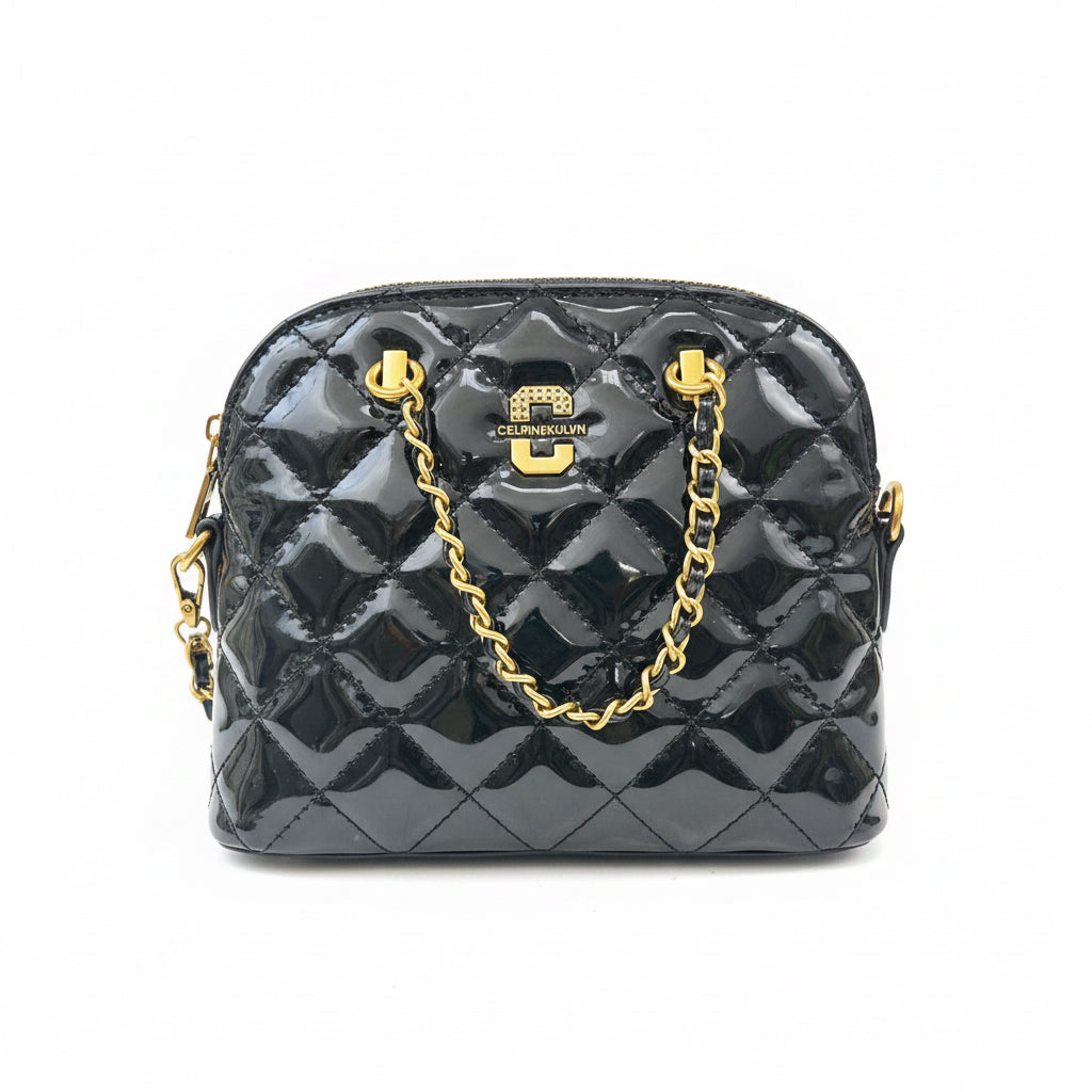 The "After Hours" Patent Dome Crossbody