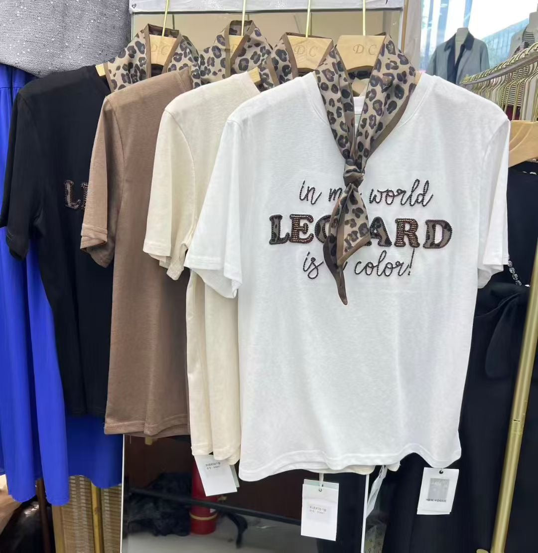 The Leopard Is A Color Embellished Tee