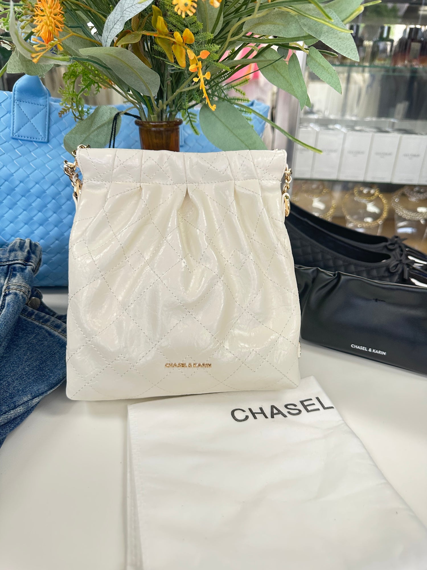 The CHASEL &amp; KARIN Quilted Luxe Chain Bag - 2-in-1 Set