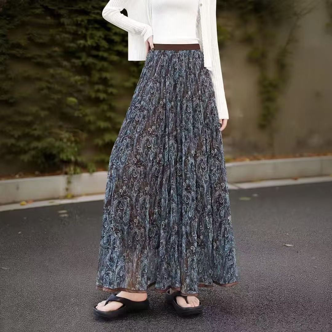 The "Heirloom Paisley" Midi Skirt