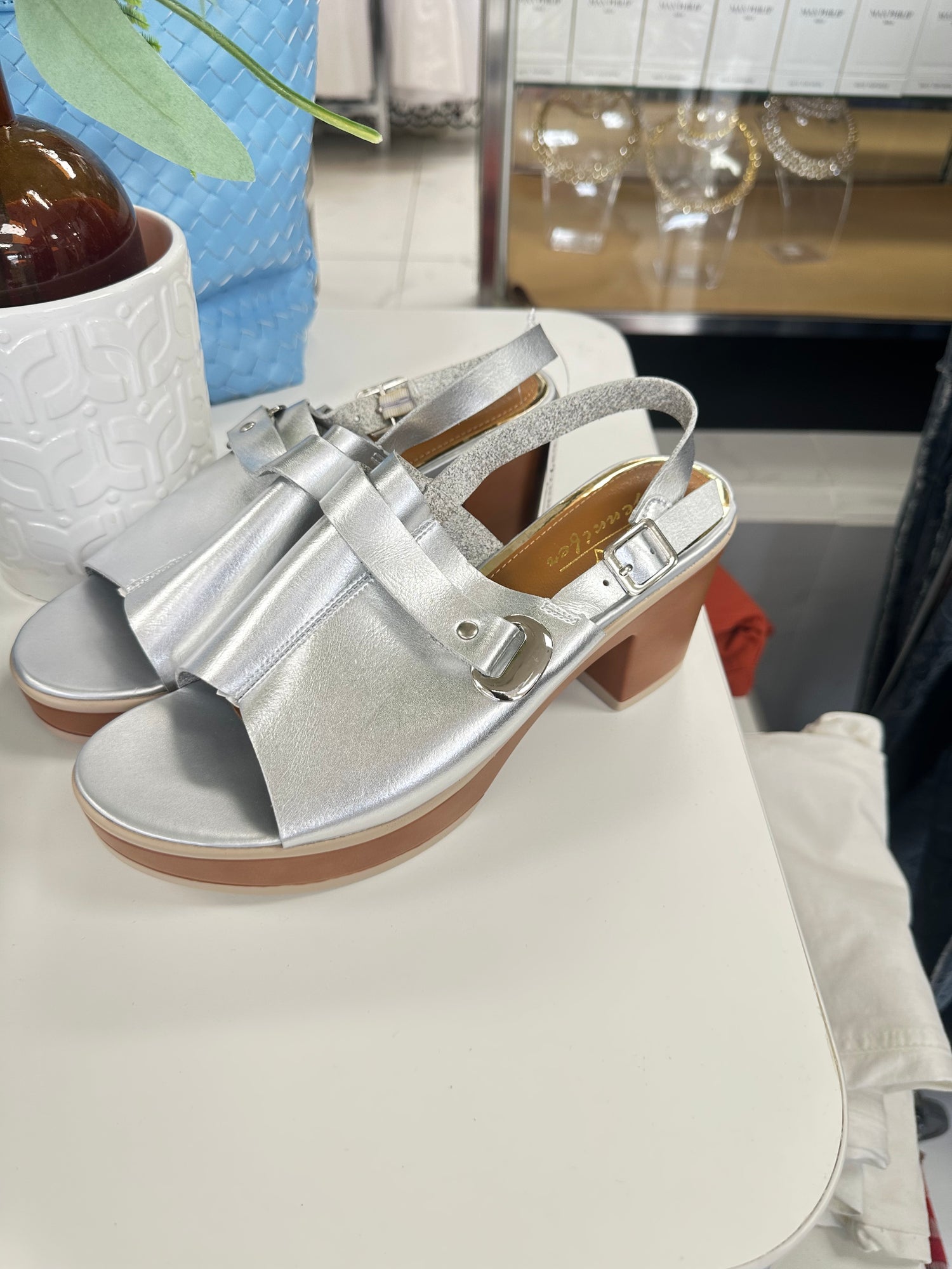 The “Statement” Buckle Platform Slingback