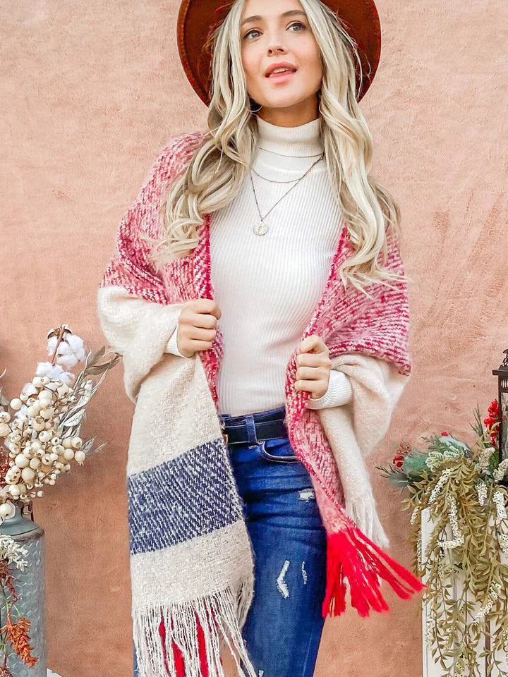 Fashion Plaid Multi Purpose Scarves Shawl