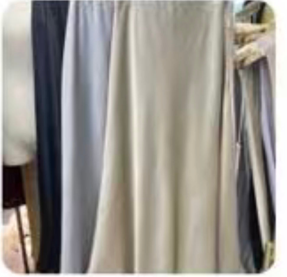 The "Liquid Drape" Satin Midi Skirt