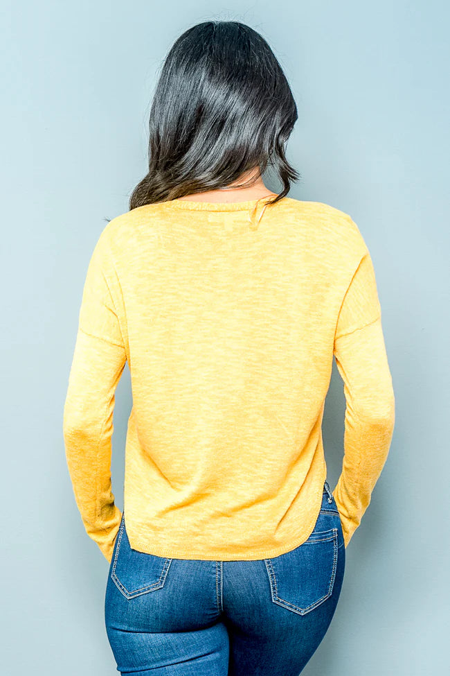 Heathered V Neck Button Down Top/Sweater with Tie Front Option