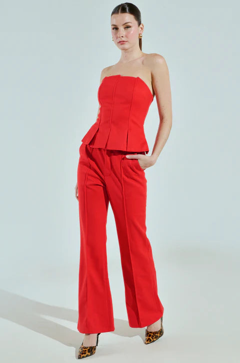 High Fashion Red Pants