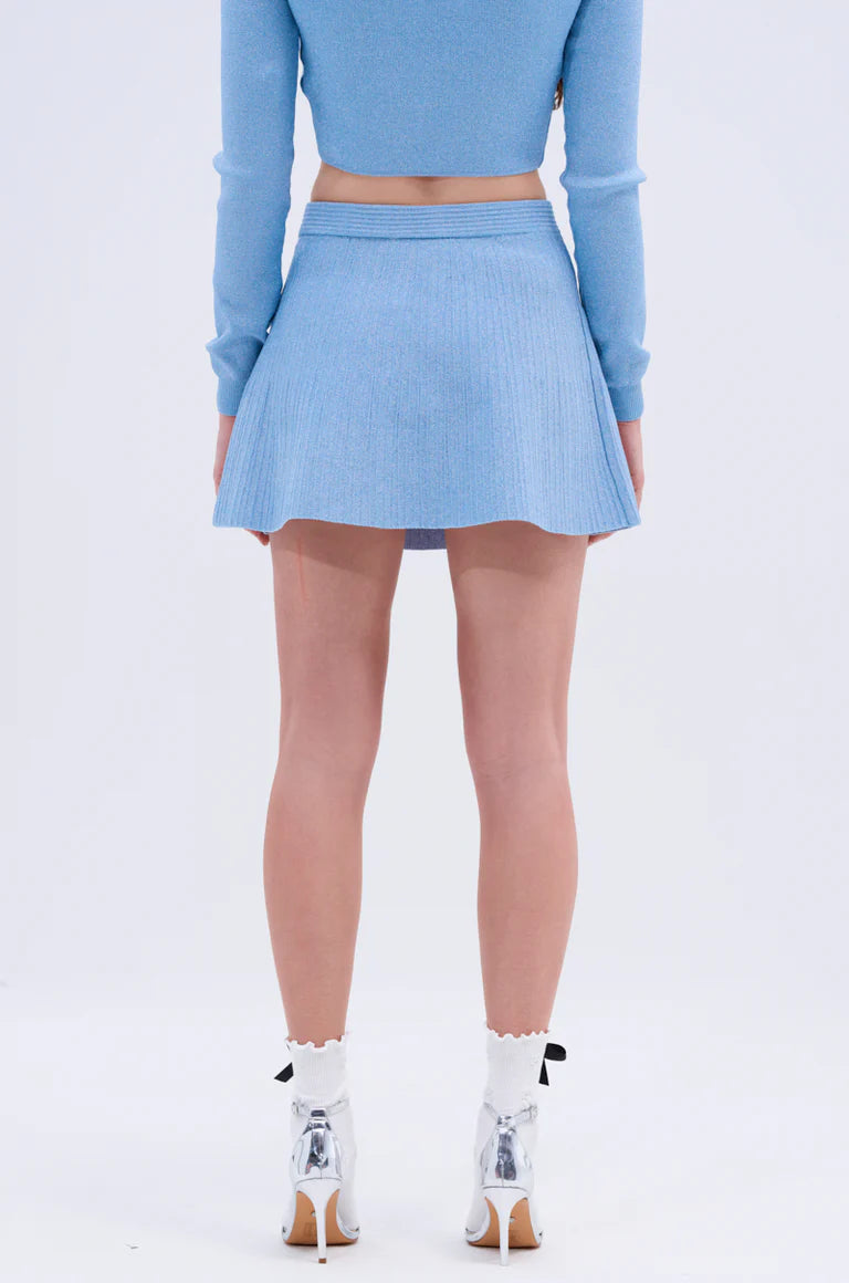 Icy Blue Sparkle Mini Dress