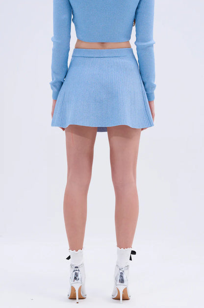Icy Blue Sparkle Mini Dress