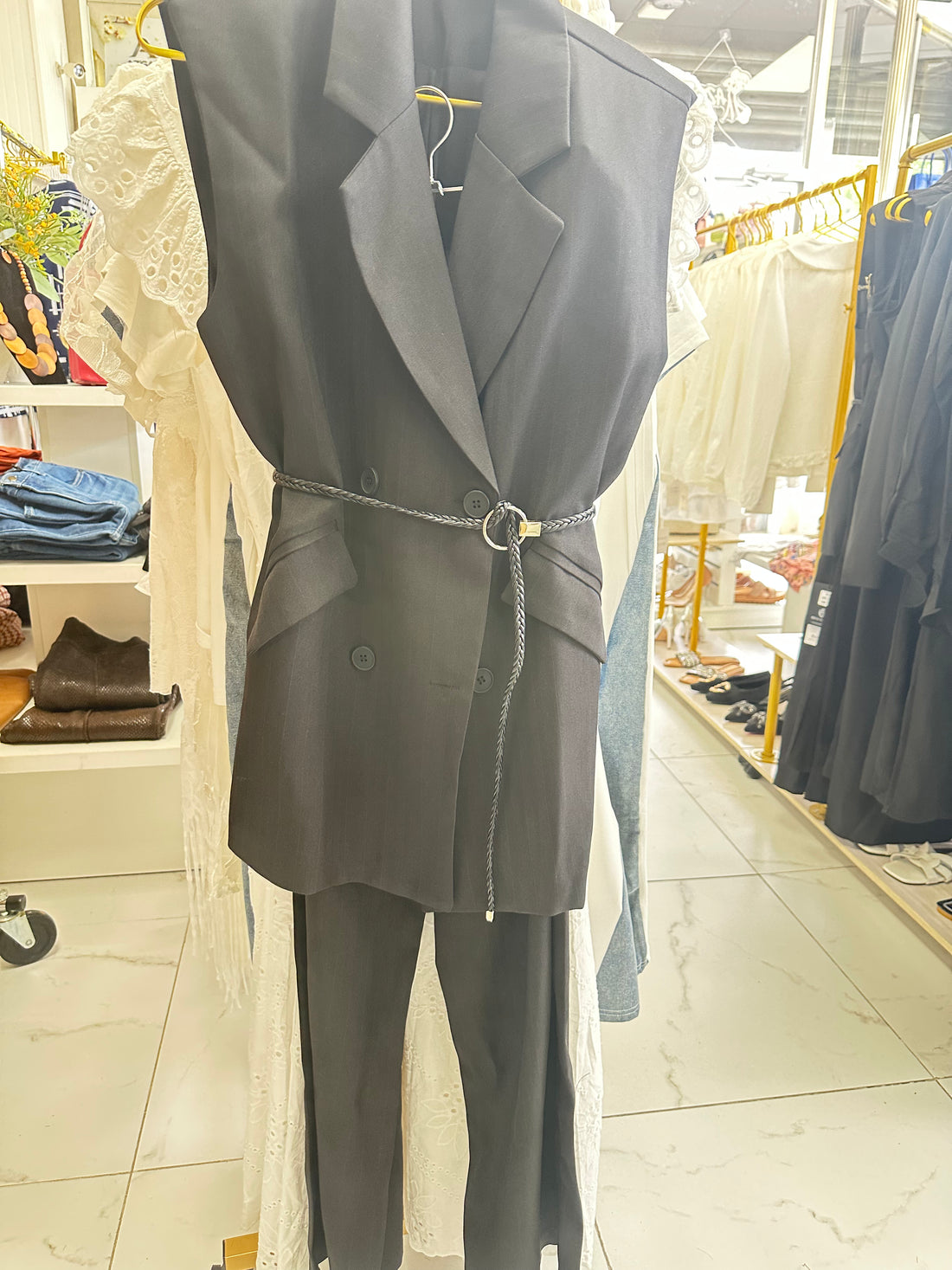 The "Boss Mode" Vest &amp; Wide-Leg Pant Set
