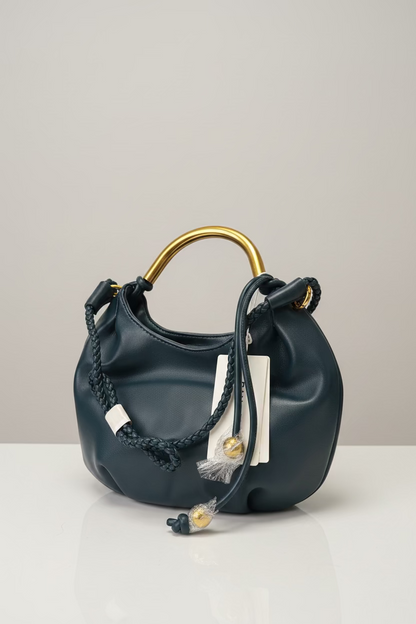The "Luxe Braid" Metal Handle Hobo