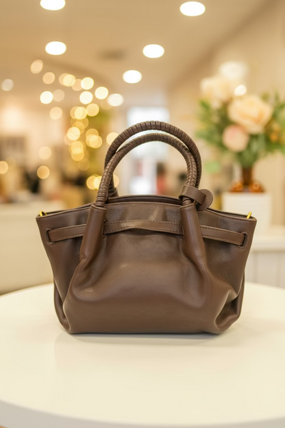 The JANI &amp; TINO Mini Belt Tote - Chocolate Brown