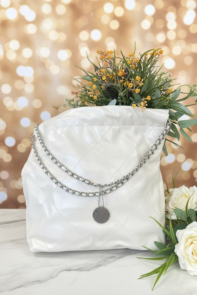 The CLEVER &amp; BEACH Quilted Chain Hobo