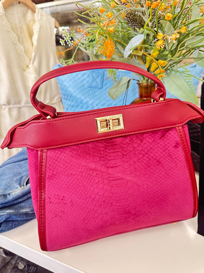 The Peek-A-Boo Luxe Top-Handle Bag