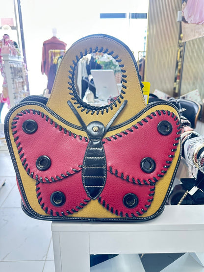 Spring Butterfly Fashion Bag front view showing butterfly design