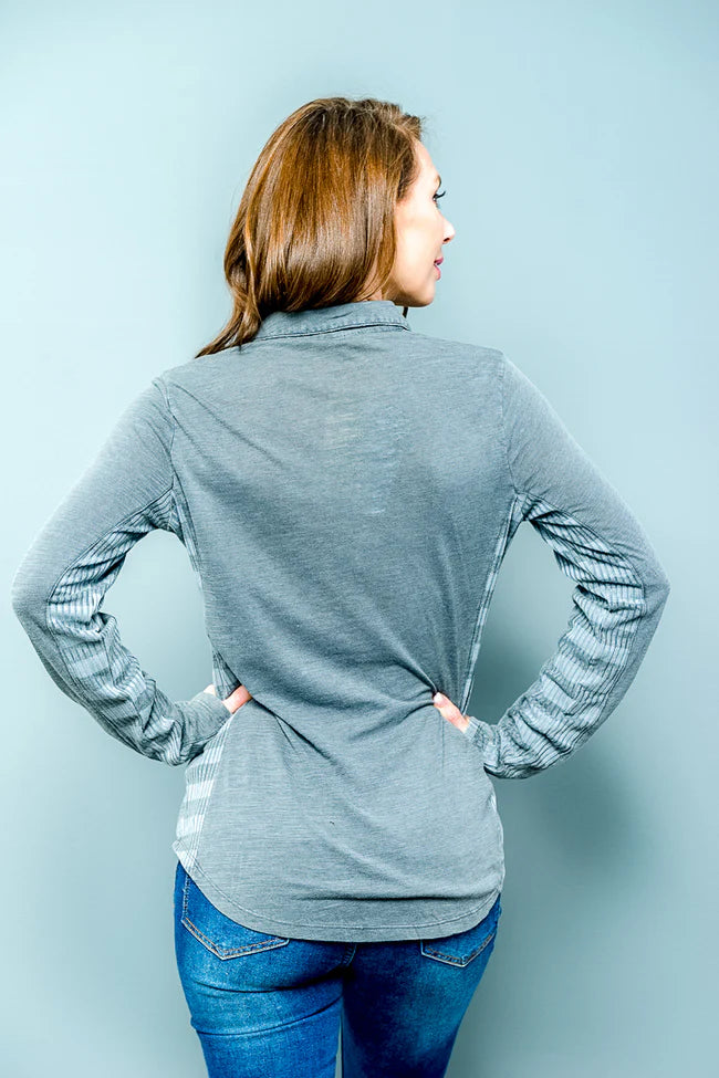 Long Sleeve Button Down Top