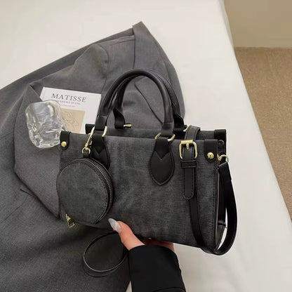 MINI RETRO PU LEATHER SHOULDER AND CROSSBODY BAG FOR  WOMEN