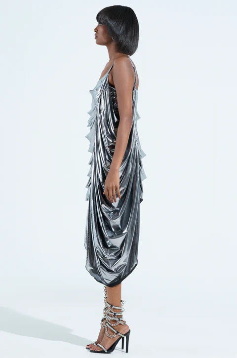 Metallic Fringe Dress