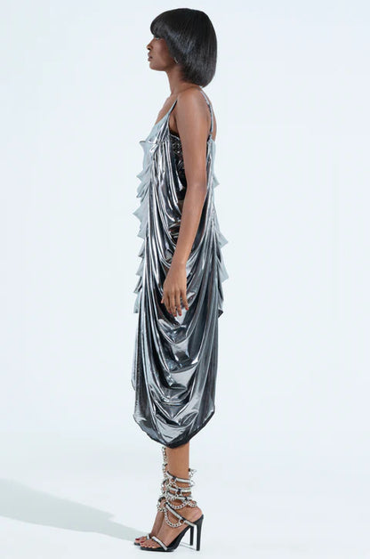 Metallic Fringe Dress