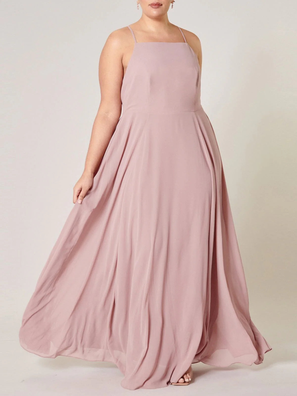 Plus Size Sleeveless Open Back Maxi Dress