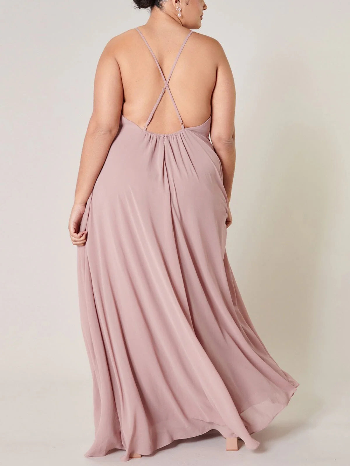 Plus Size Sleeveless Open Back Maxi Dress