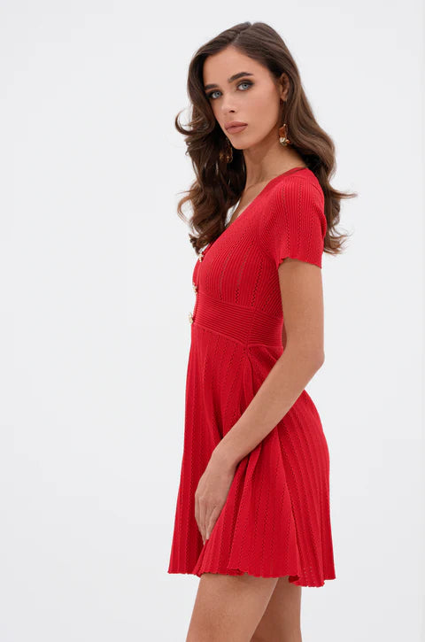 Red A Line Mini Dress