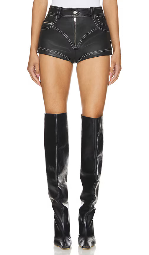 Sabrina Faux Leather Short