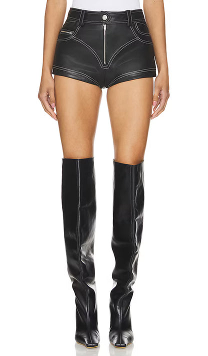 Sabrina Faux Leather Short