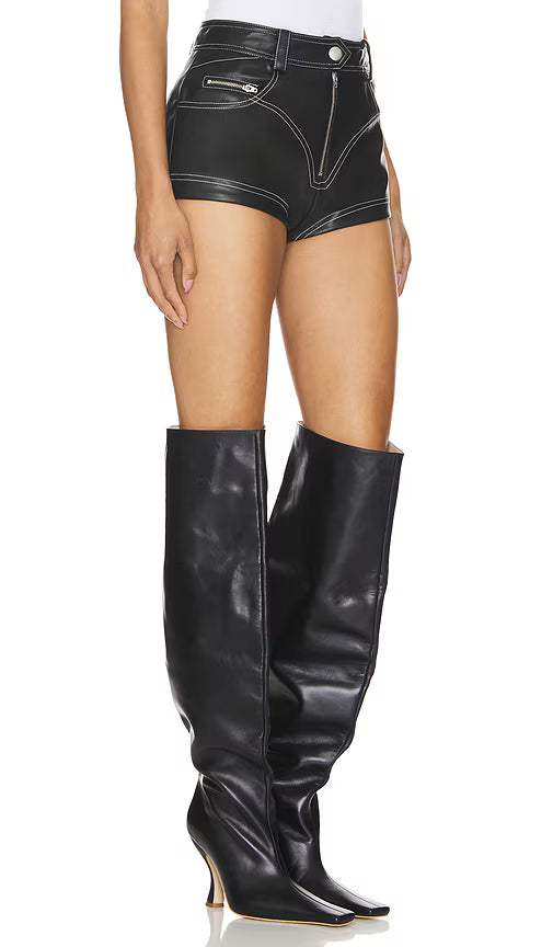 Sabrina Faux Leather Short