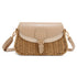 Fashion Straw Crossbody Bag front view showing woven design