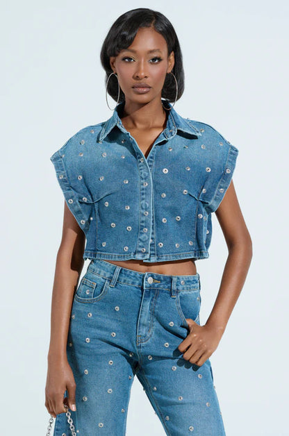 Unbottoned and Unbothered Cropped Button Down