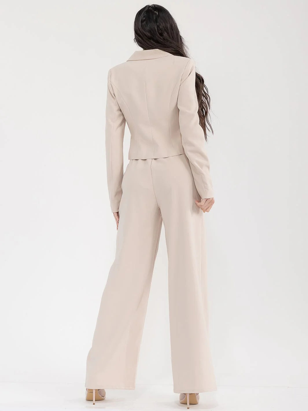 Women's Button Closure Pants Solid