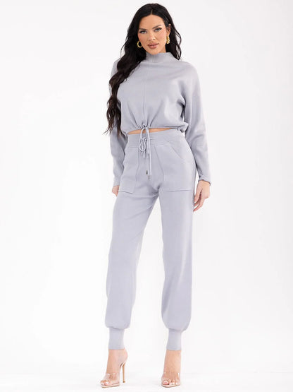 womens long sleeve tie top