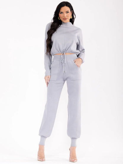 womens long sleeve tie top