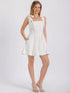 Women’s Sleeveless Square Neck Front Pockets Mini Dress