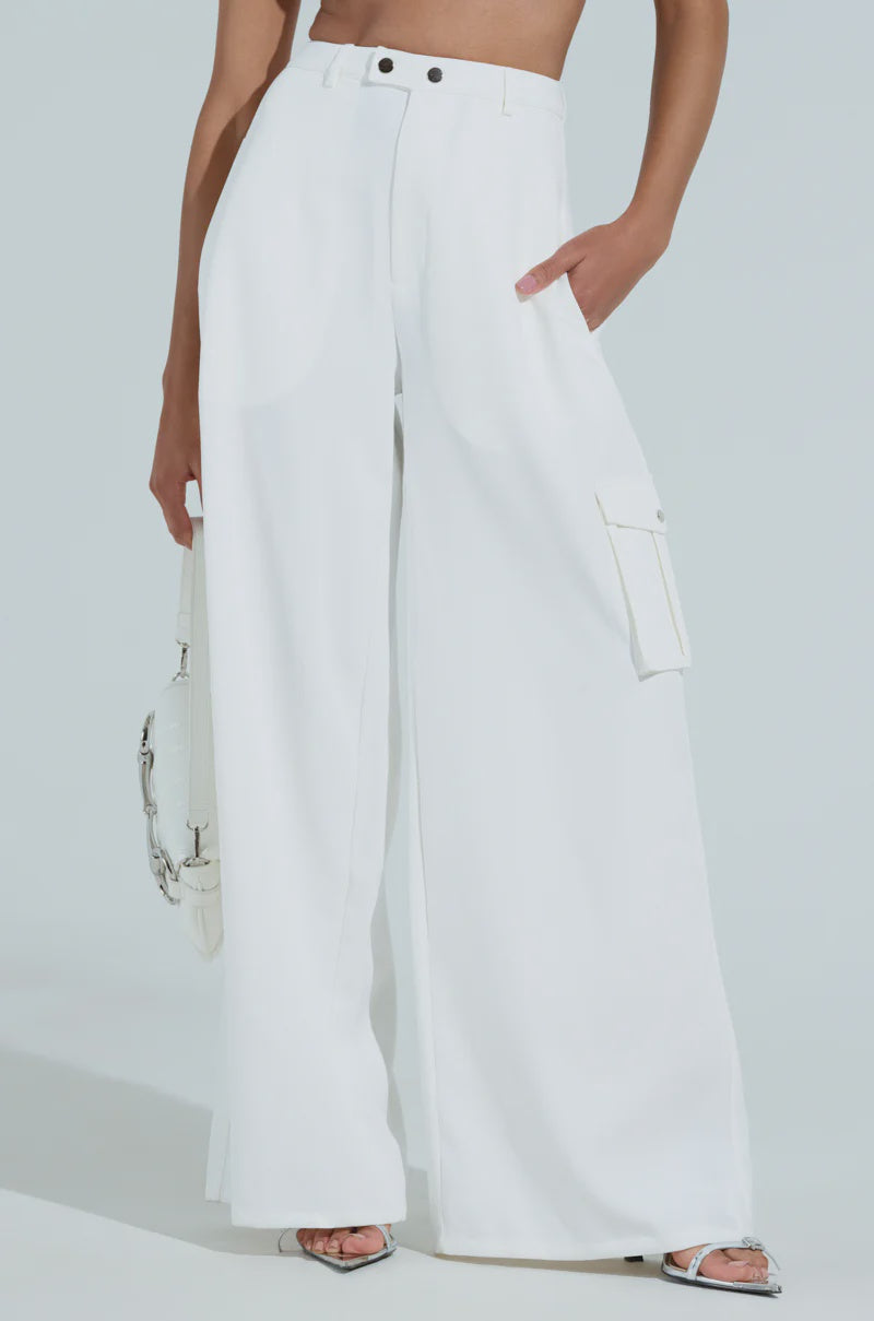White Wide Leg Pants