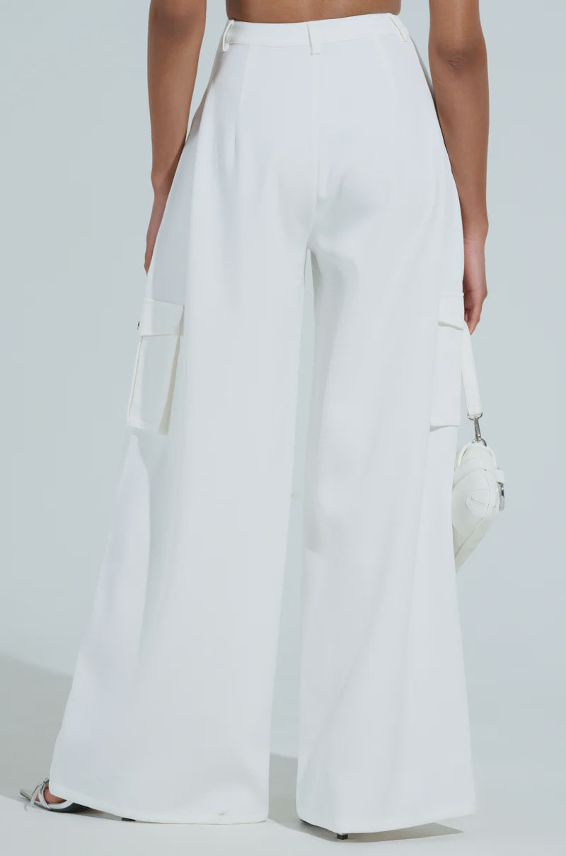 White Wide Leg Pants