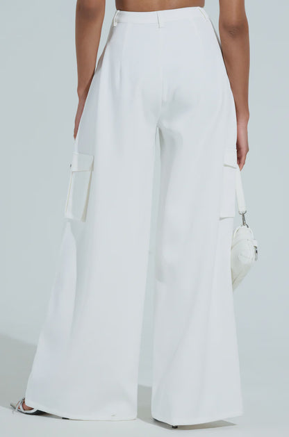 White Wide Leg Pants