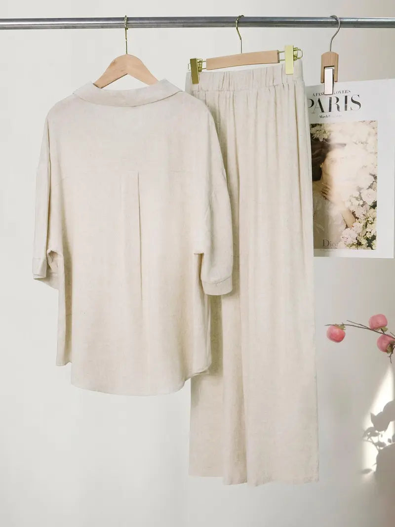 Linen short sleeve shirt