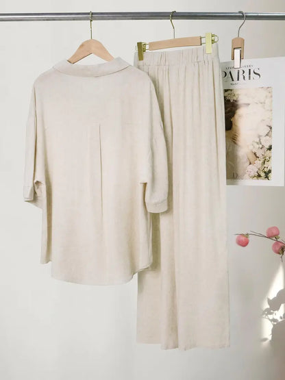 Linen short sleeve shirt